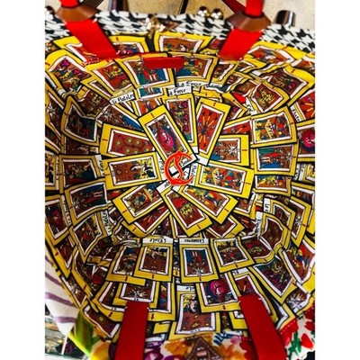 LOUBOUTIN Caracaba Embellished Satin Cotton Leather Tote Shoulder Bag
