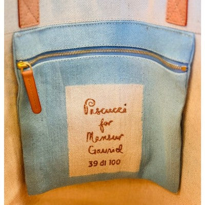 MANSUR GAVRIEL Cream & Yellow Canvas Leather Seashells Tote Shells Pascucci Bag