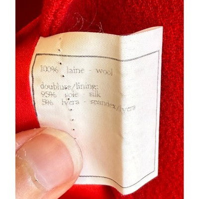 Vintage 90’s CHANEL Boutique Knit Professional Red Skirt Suit Sz. 40