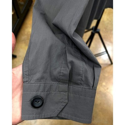 ETON CONTEMPORARY Grey Men’s Button Casual Cotton Light Weight Shacket Shirt - XL