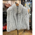 Vintage SAGA FOX Rodeo Dr. 100% Fox Fur Satin Lined Coat - Medium