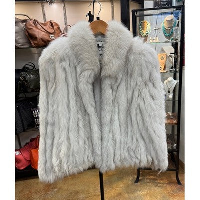 Vintage SAGA FOX Rodeo Dr. 100% Fox Fur Satin Lined Coat - Medium
