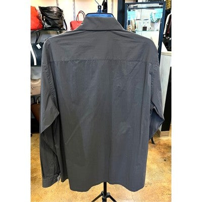 ETON CONTEMPORARY Grey Men’s Button Casual Cotton Light Weight Shacket Shirt - XL