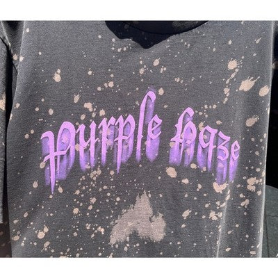 Palm Angels Black & Purple Purple Haze Cotton Men's T-Shirt Sz. Medium