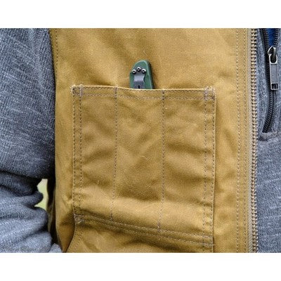 SOLD! Filson Dark Tan Men's Tin Cloth Insulated Work Vest 20172090 NEW - Small