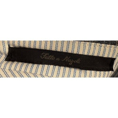 Marco Pescarolo NAPOLI Blue & Grey Wool Men's Slim 80 Pants Sz. 54