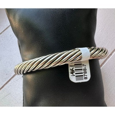 SOLD! DAVID YURMAN Sterling 925 14K Yellow Gold 7mm Classic Cable Buckle Bracelet