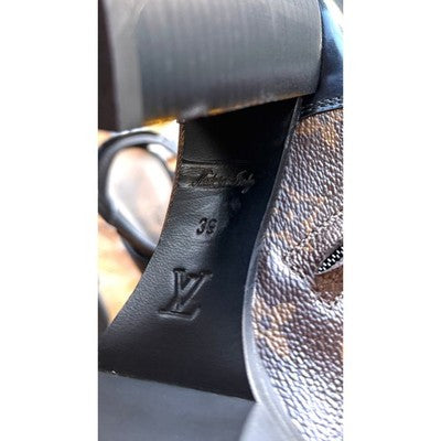 SOLD! LOUIS VUITTON Patent Monogram Canvas Star Trail Zip Lace Ankle Boots w/Box Sz. 39
