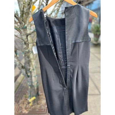 Yves Saint Laurent Fully Lined Leather Panelled Mondrian Women's Dress Sz. 38