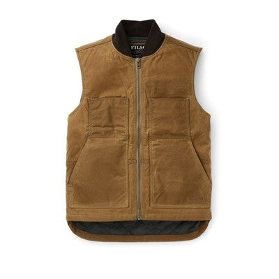 SOLD! Filson Dark Tan Men's Tin Cloth Insulated Work Vest 20172090 NEW - Small