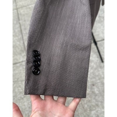 Ermenegildo Zegna Brown Plaid Men's Zero Weight Blazer Sport Coat Jacket Sz. 54R