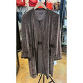 Vintage DOUGLAS HANNANT Brown Perforated Long Sleeved Jacket Cardigan Sz. 14