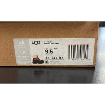 UGG Brown & Black Adiroam Hiker Lace Up Sheepskin Boots New Sz. 9 1/2