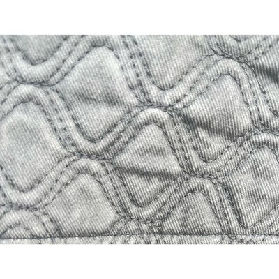 Authentic CHANEL Grey Quilted Skinny Jeans Sz. 38