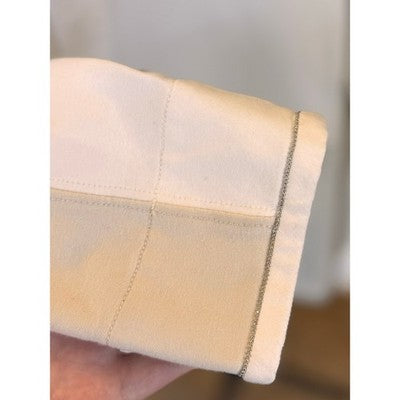 BRUNELLO CUCINELLI Tan & White Color Block Zip Up Monilli - XS