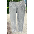 Authentic CHANEL Grey Quilted Skinny Jeans Sz. 38