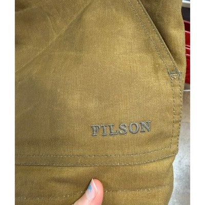 SOLD! Filson Dark Tan Men's Tin Cloth Insulated Work Vest 20172090 NEW - Small