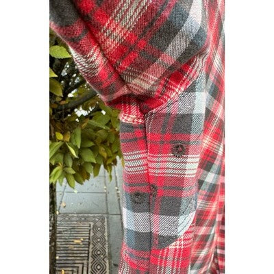 Ralph Lauren RRL Double R Red & Grey Men's Flannel Button Up Shirt - XL