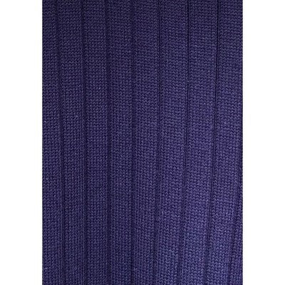 ST. JOHN X-Large Navy Heavy Knit Wool Wide Legged Ribbed Pants NEW - XL