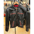 Vintage 90’s Harley Davidson Black Leather Zip Studded Women's Moto Jacket - Medium
