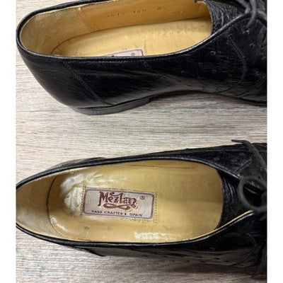 Vintage Mezlan Spain Men's Lace-Up #4803 Genuine Ostrich Derby Dress Shoes Sz. 8 1/2