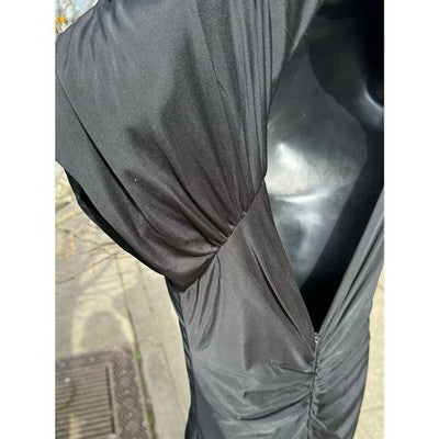 Vintage 80’s CASADEI Black Sequined Draped Rouched Cocktail Dress - Small/Medium