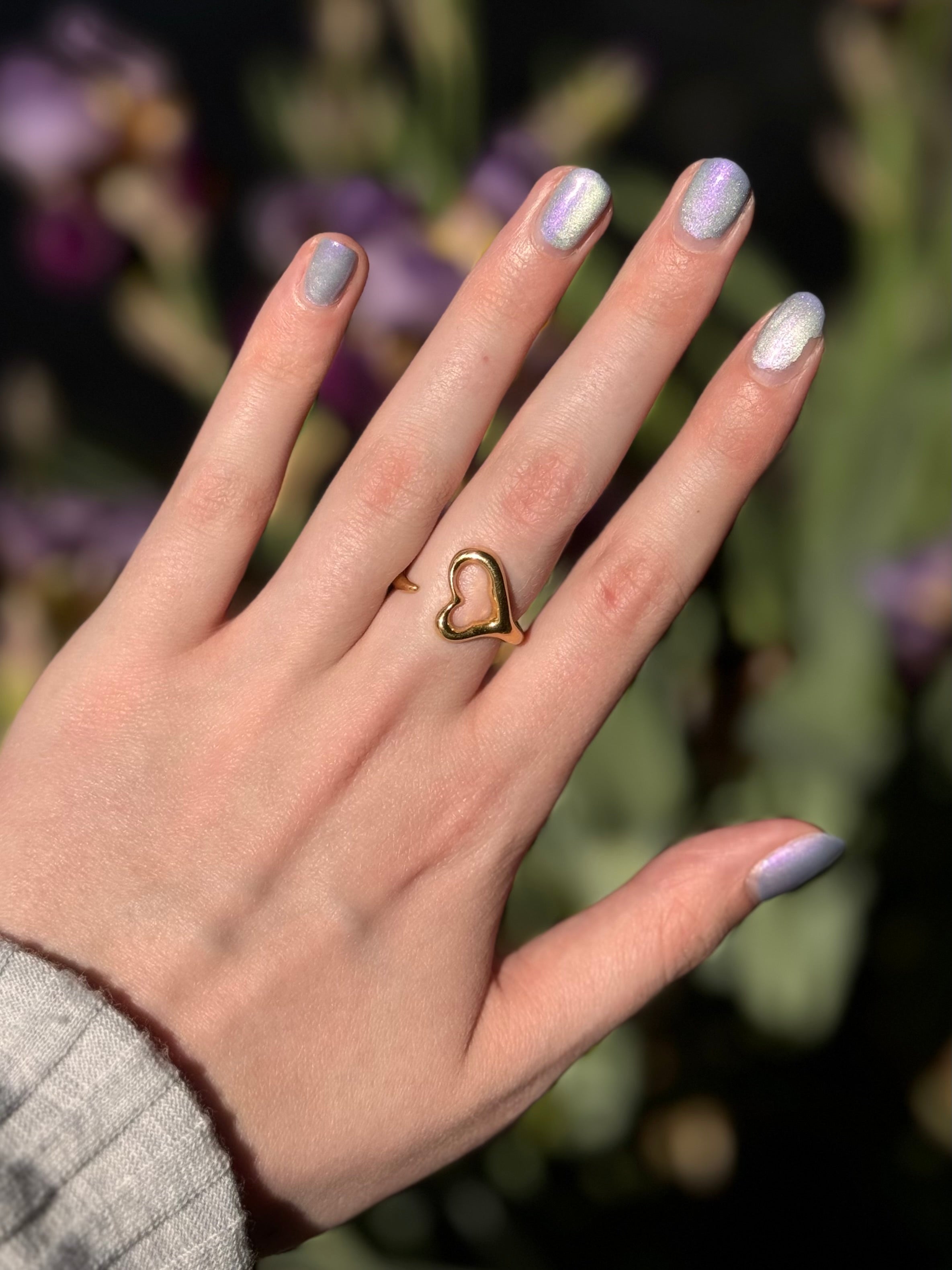 TIFFANY & CO. 18k Yellow Gold ‘Elsa Peretti’ Ring w/Case Sz. 8