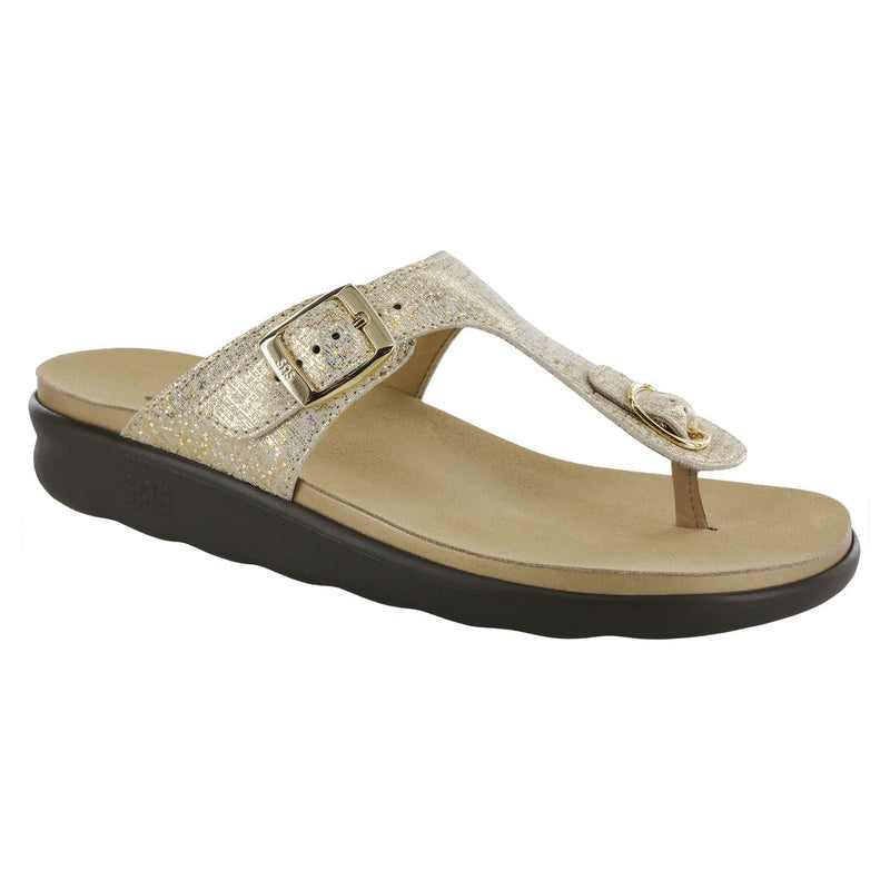 SAS Gold Sanibel Thong Strap Sandals Sz. 11 NEW w/Box!