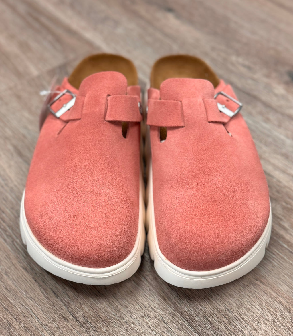 papillo Pink Platform Boston Chunky Suede Sandals Sz. 40 US 9