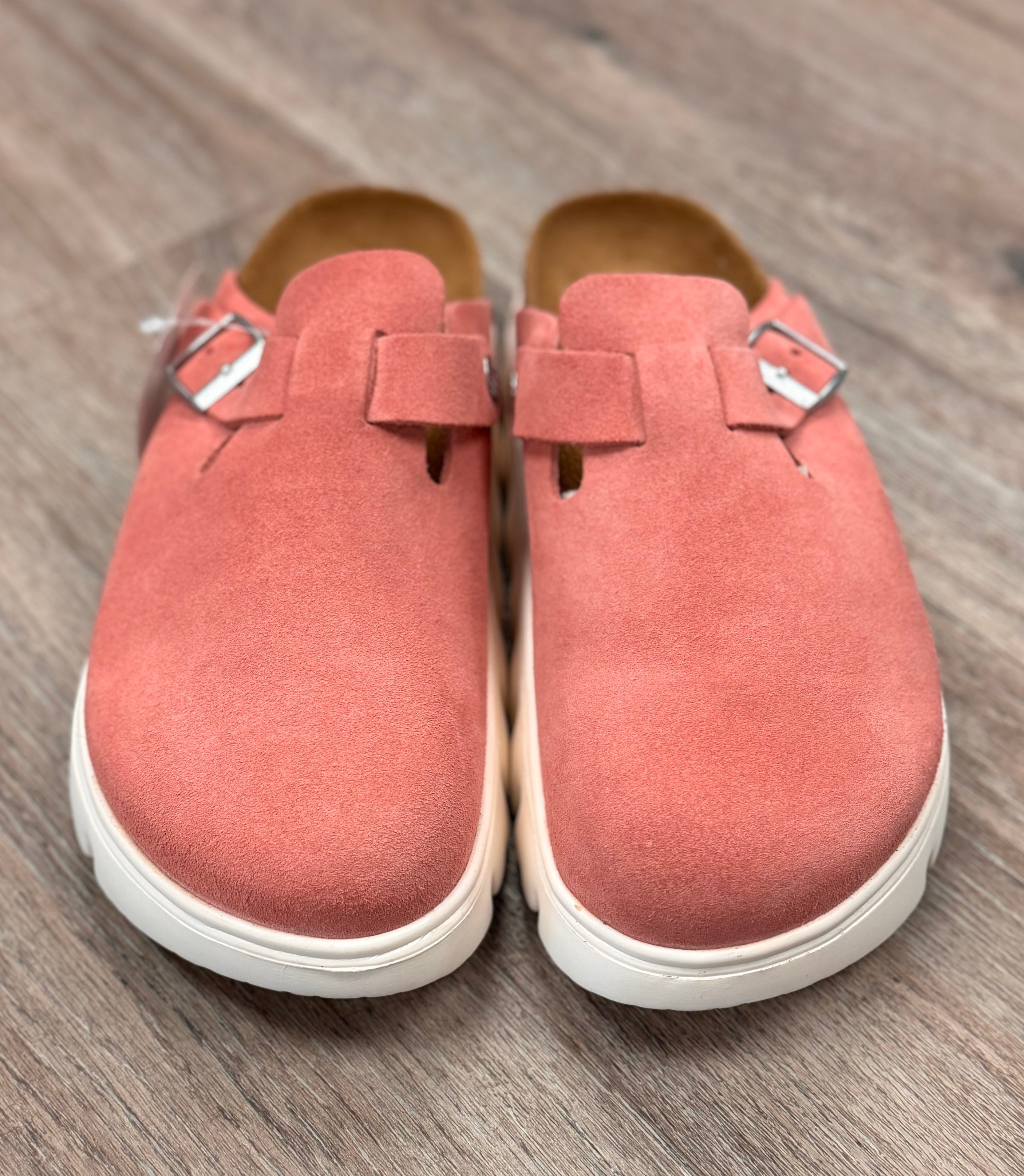 papillo Pink Platform Boston Chunky Suede Sandals Sz. 40 US 9