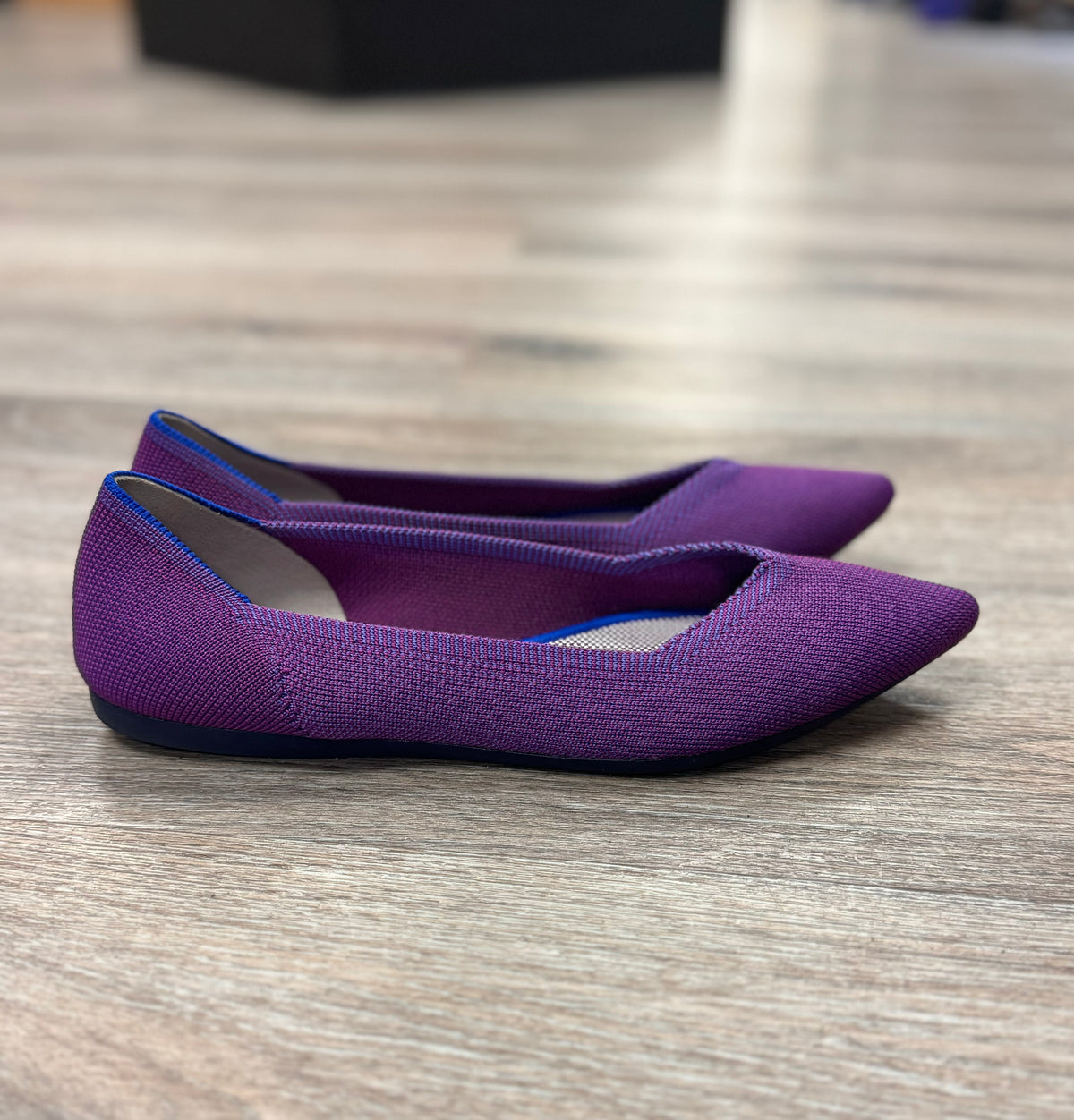 ROTHY’S Purple Knit Pointed Toe Slip On Flats Sz. 9 1/2