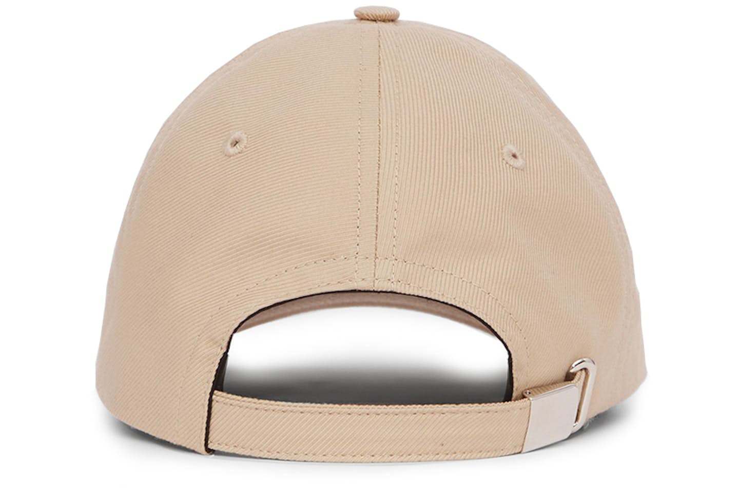BURBERRY Horseferry Motif Cream Adjustable Baseball Hat Medium