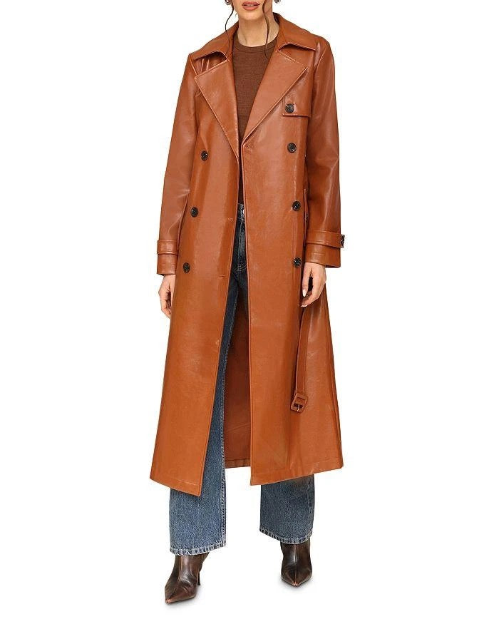 SOLD! AVEC LES FILLES Double Breasted Faux Leather Coat (New) - Medium