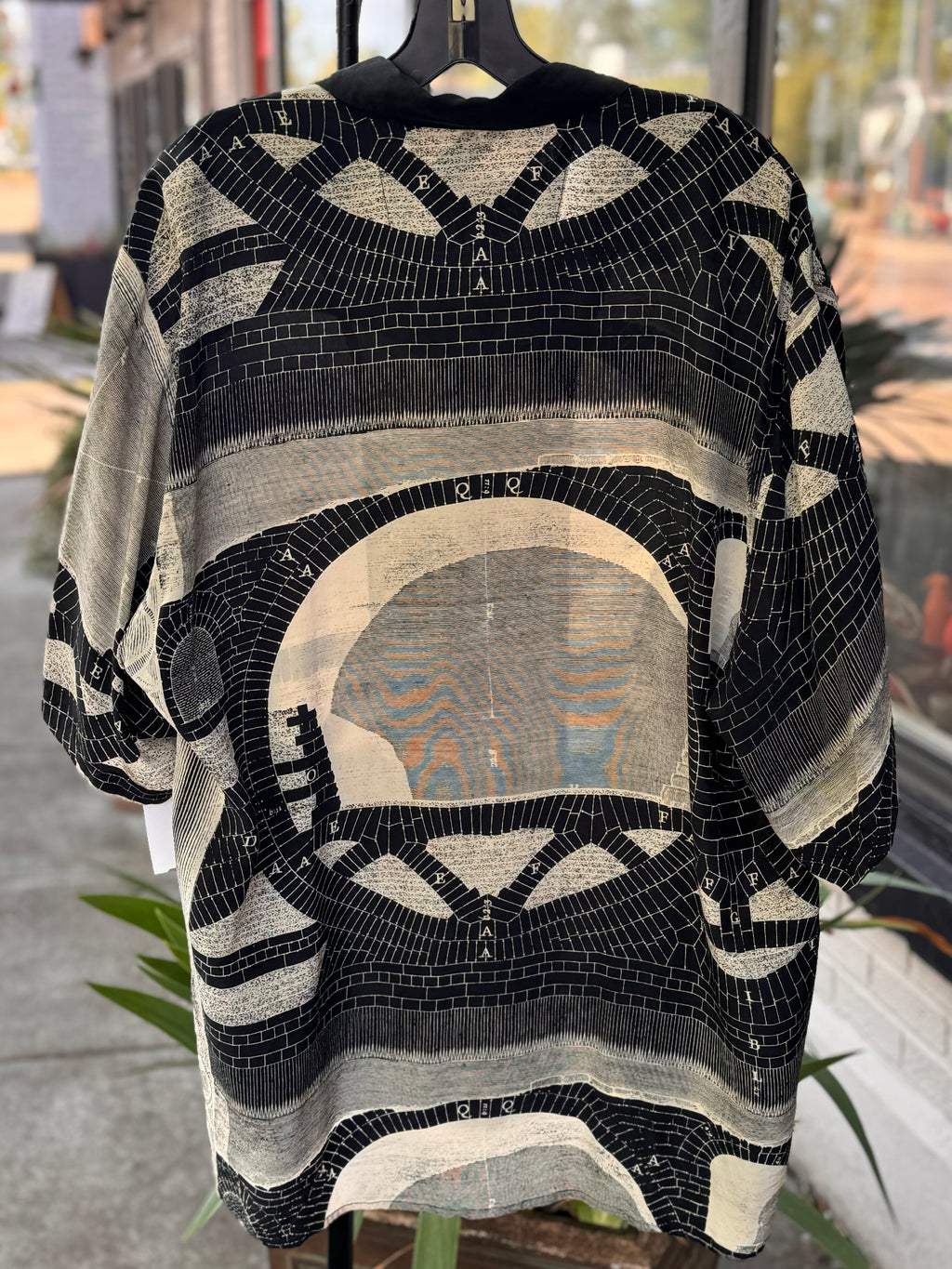Vintage Men’s TIMNEY FOWLER Greek Design Silk Shirt Large