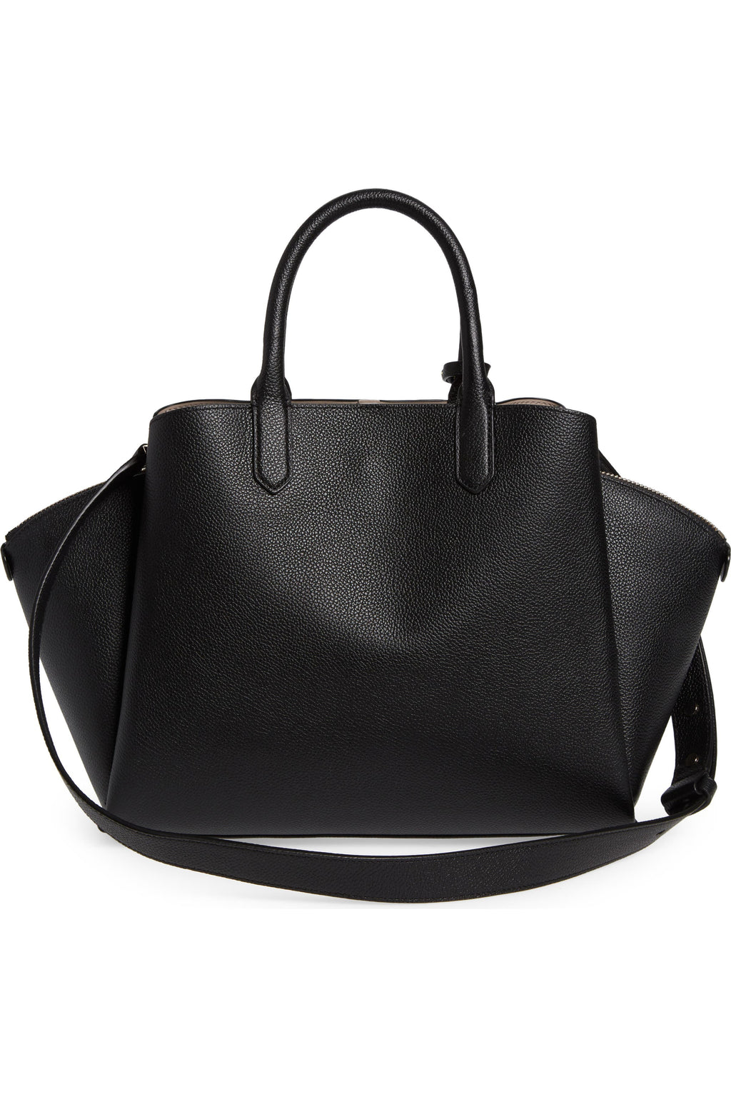 Kate Spade Black Grain Leather Medium Avenue Satchel New!