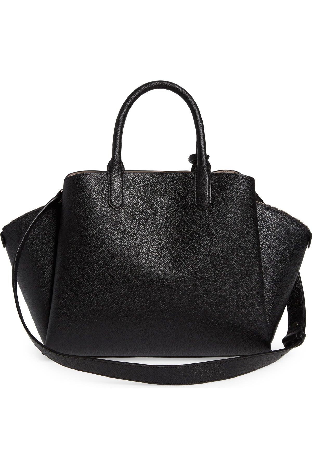 Kate Spade Black Grain Leather Medium Avenue Satchel New!