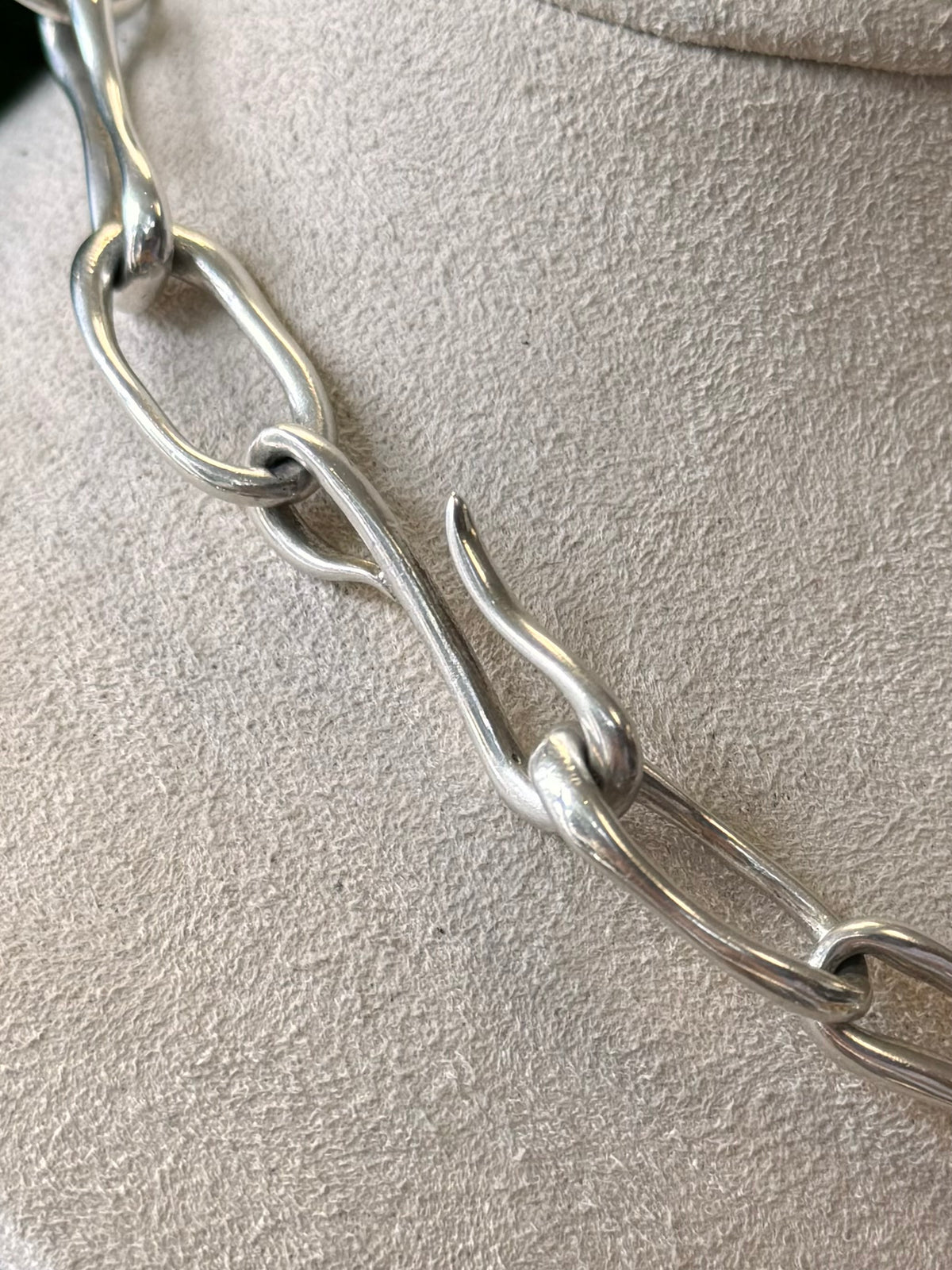 Julie Vos Sterling Silver Oblong Link Necklace