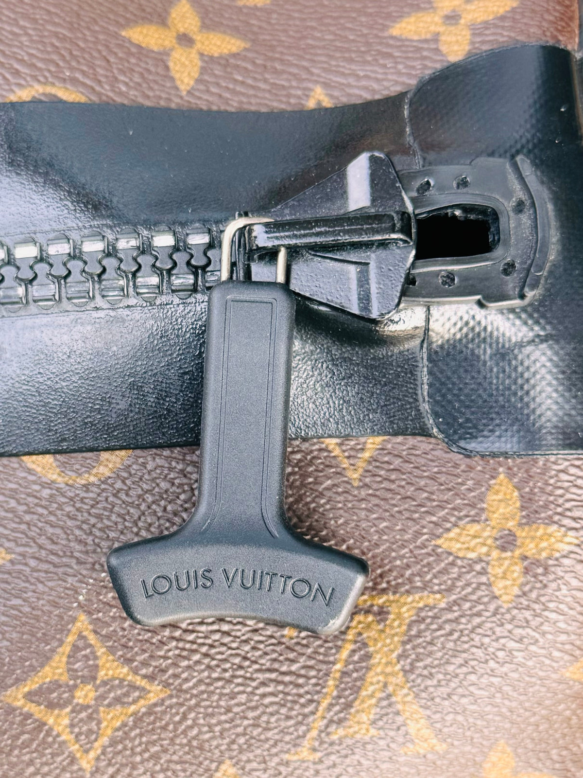 LOUIS VUITTON Brown Monogram Canvas Inventeur Waterproof Duffle Bag