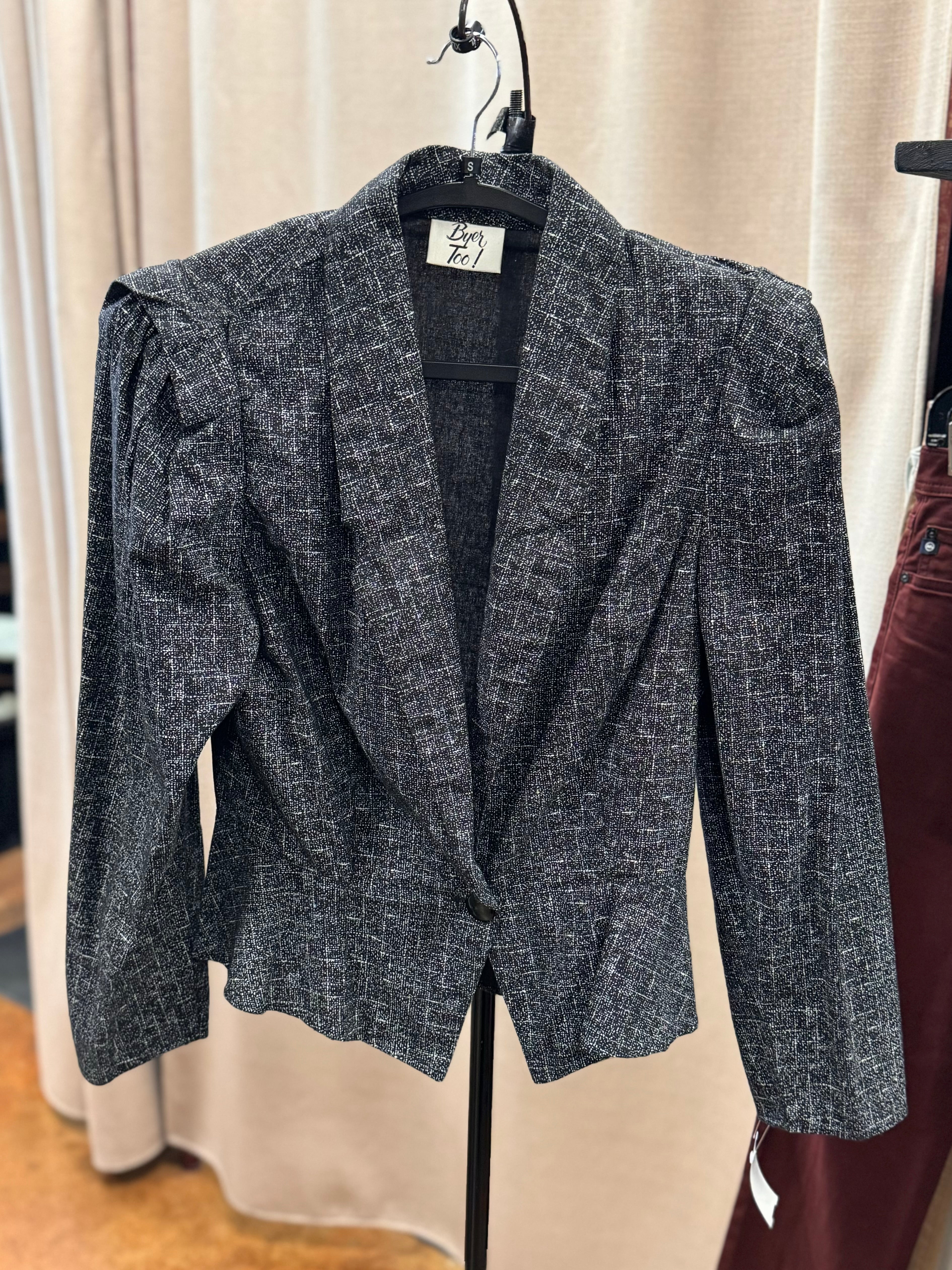Vintage 90’s Byer Too! Grey & White Blazer - Small