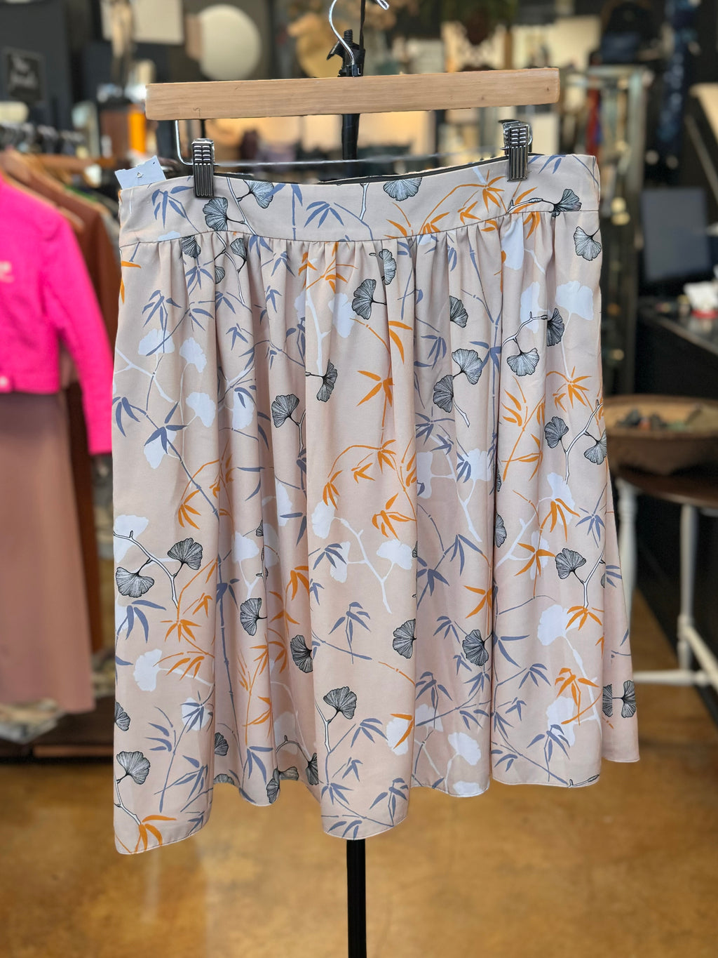 ARMANI COLLEZIONI Peach Floral Bow Skirt Sz. 12