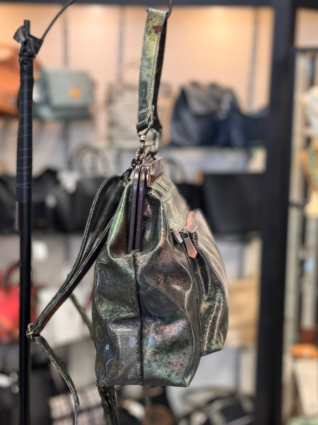 Vintage 90’s Jean Paul GAULTIER Kiss Lock V Cyber Line Bag