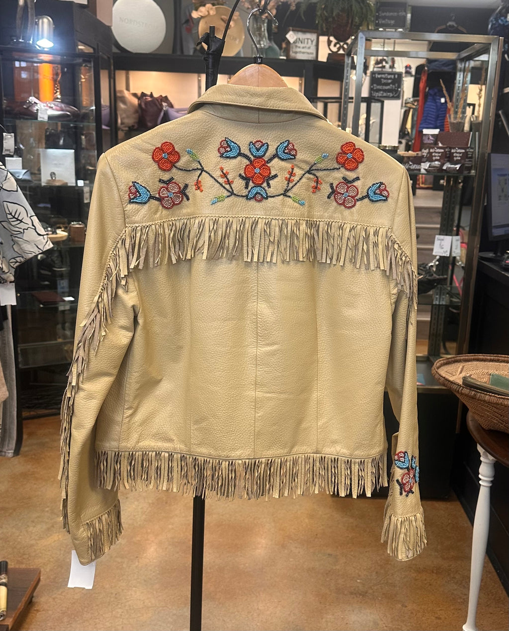 Vintage 80’s DOUBLE D RANCH  Leather Fringe Western Jacket Medium
