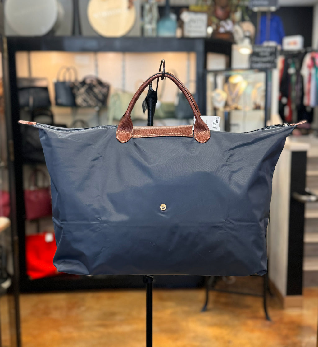 LONGCHAMP Grey Nylon Le Pilage XL Original Travel Tote Bag
