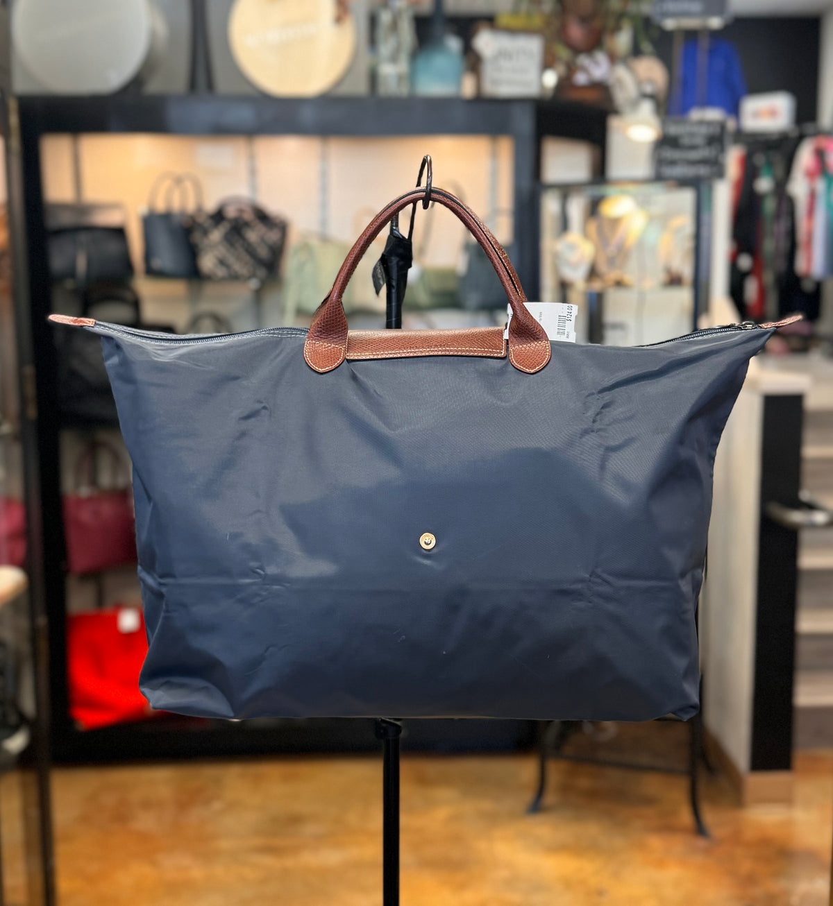 LONGCHAMP Grey Nylon Le Pilage XL Original Travel Tote Bag