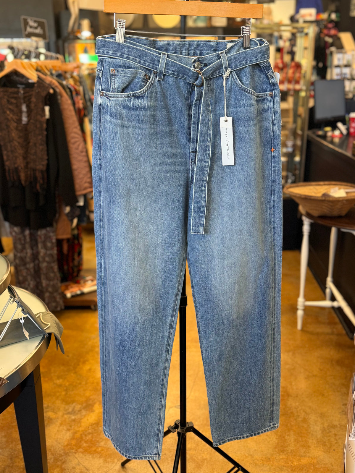 IMOGENE + WILLIE Frankie Belted Jeans Sz. 29 / 8-10 New!