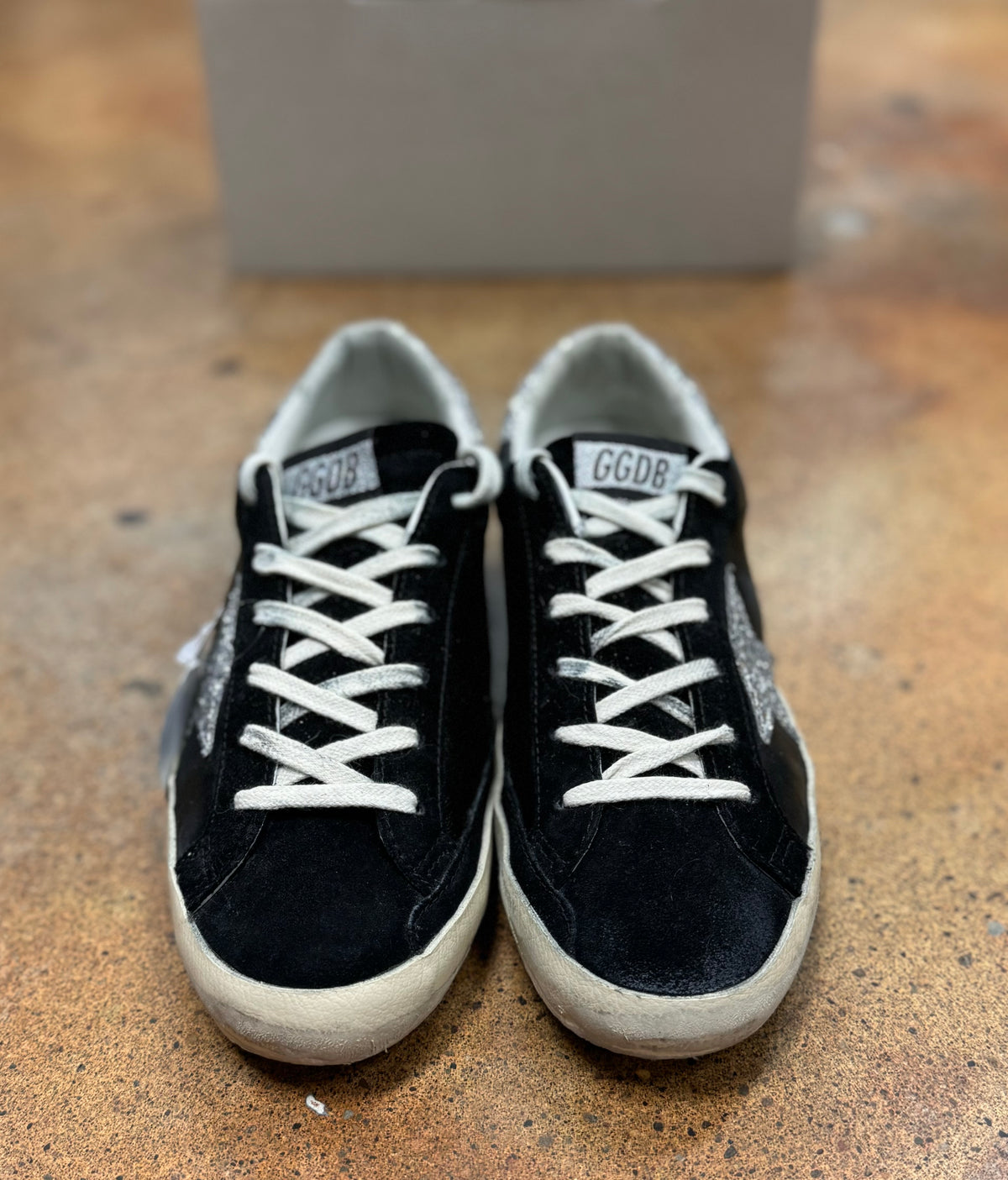 GOLDEN GOOSE Super Star Low Top Glitter Sneaker Sz. 39 / 9