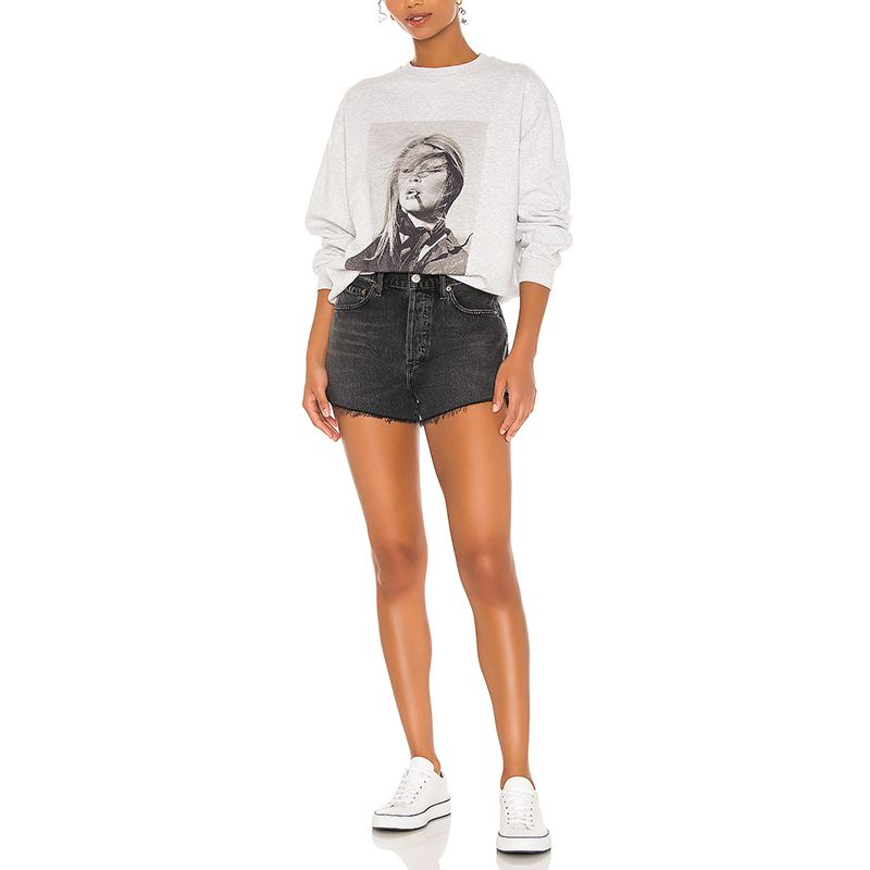 ANINE BING + KATE MOSS Ramona Grey Sweatshirt - Large