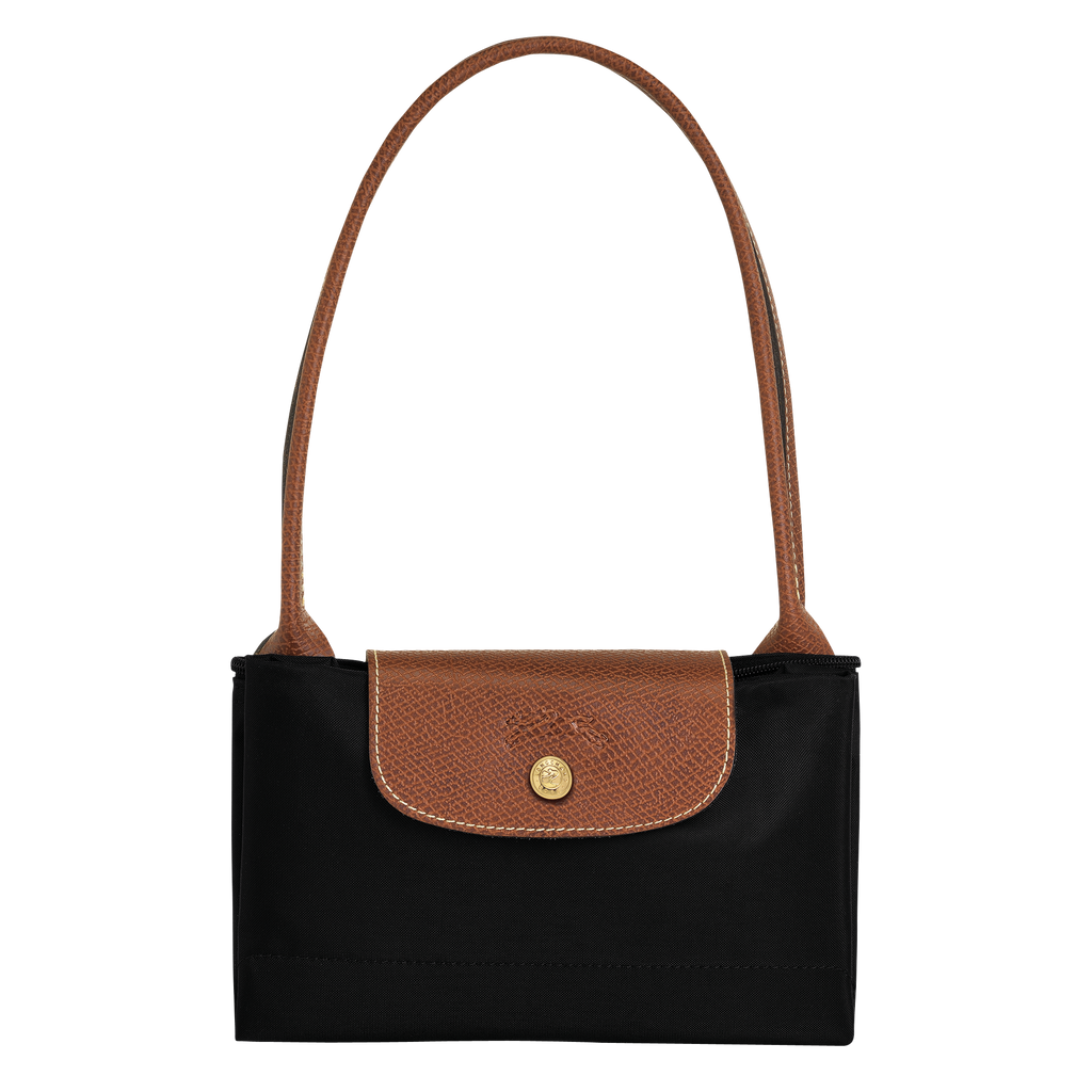 LONGCHAMP Medium Black Le Pliage Nylon Shoulder Tote Bag