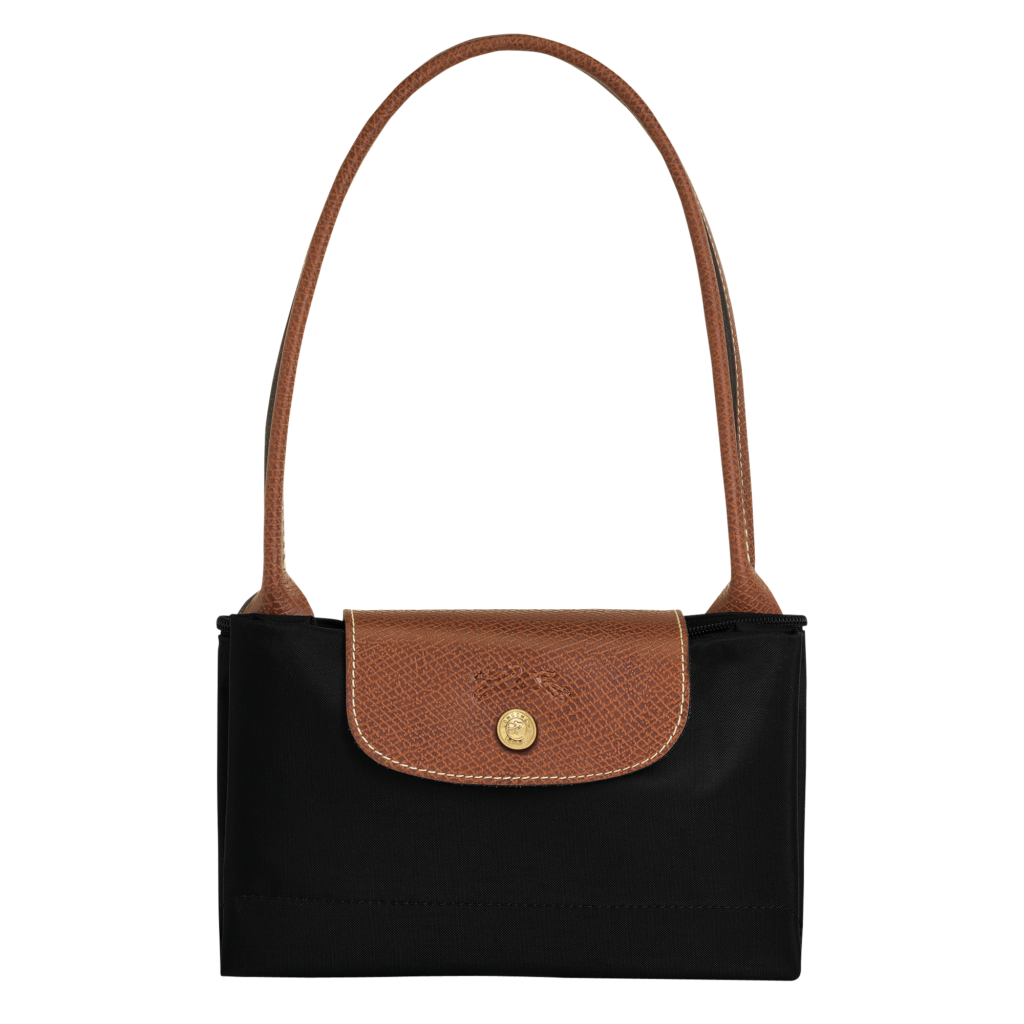 LONGCHAMP Medium Black Le Pliage Nylon Shoulder Tote Bag