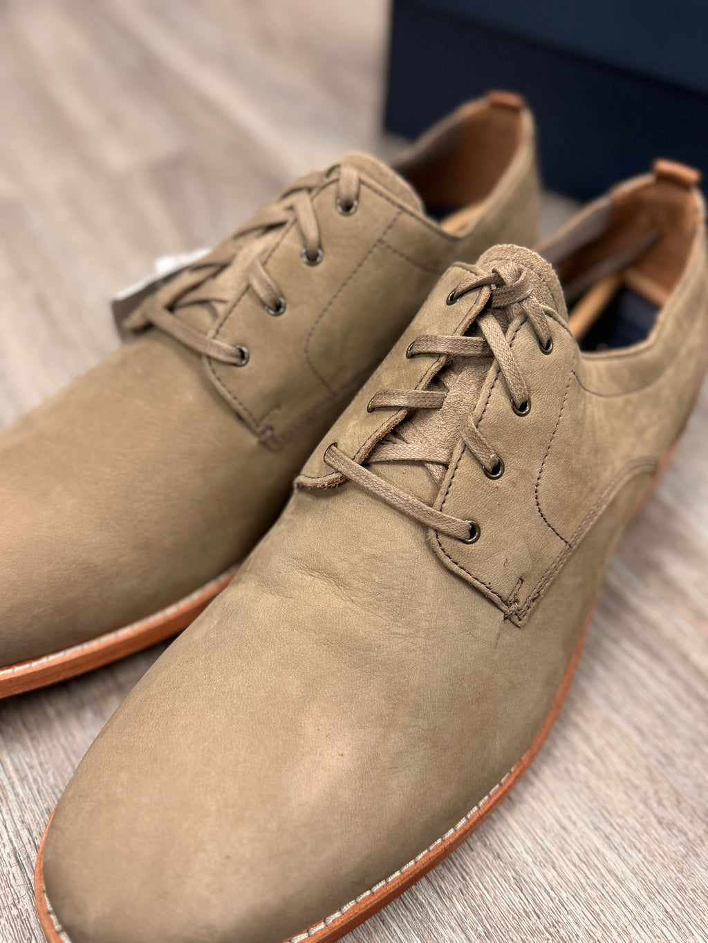 COLE HAAN Men’s Tan Feathercraft Grand Blucher Shoes Sz. 13 NEW!